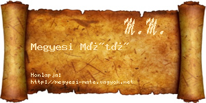 Megyesi Máté névjegykártya